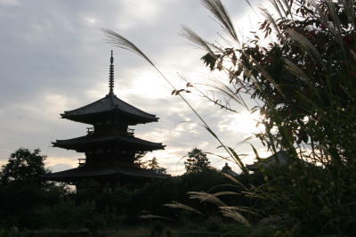 晩秋の法起寺